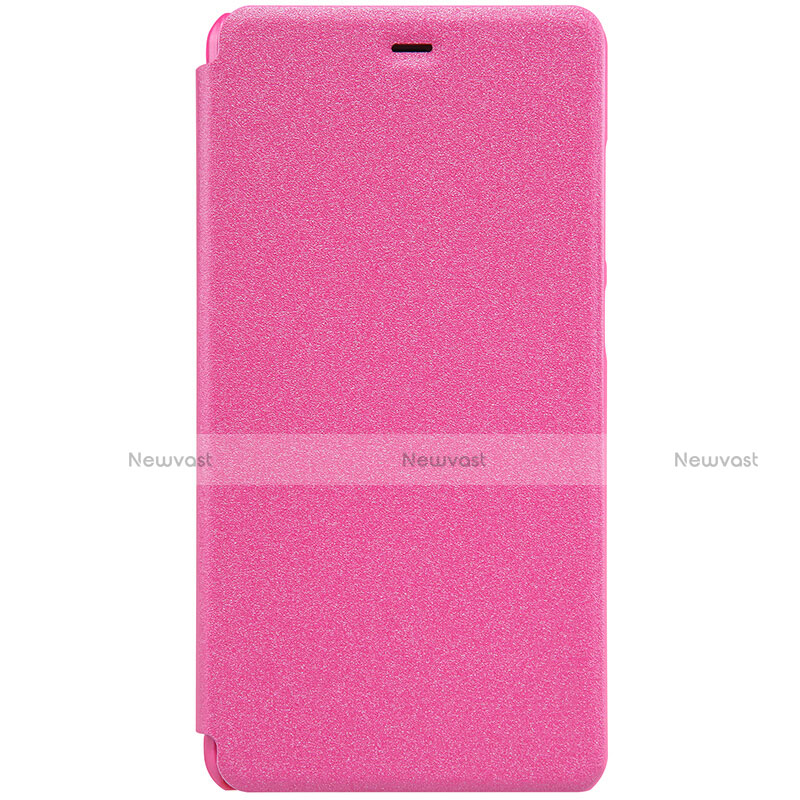 Leather Case Stands Flip Cover for Xiaomi Mi 4S Hot Pink