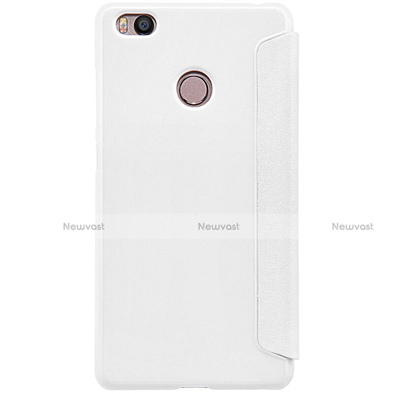 Leather Case Stands Flip Cover for Xiaomi Mi 4S White