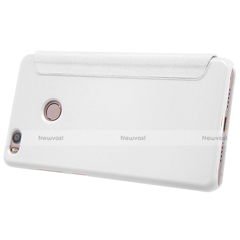 Leather Case Stands Flip Cover for Xiaomi Mi 4S White