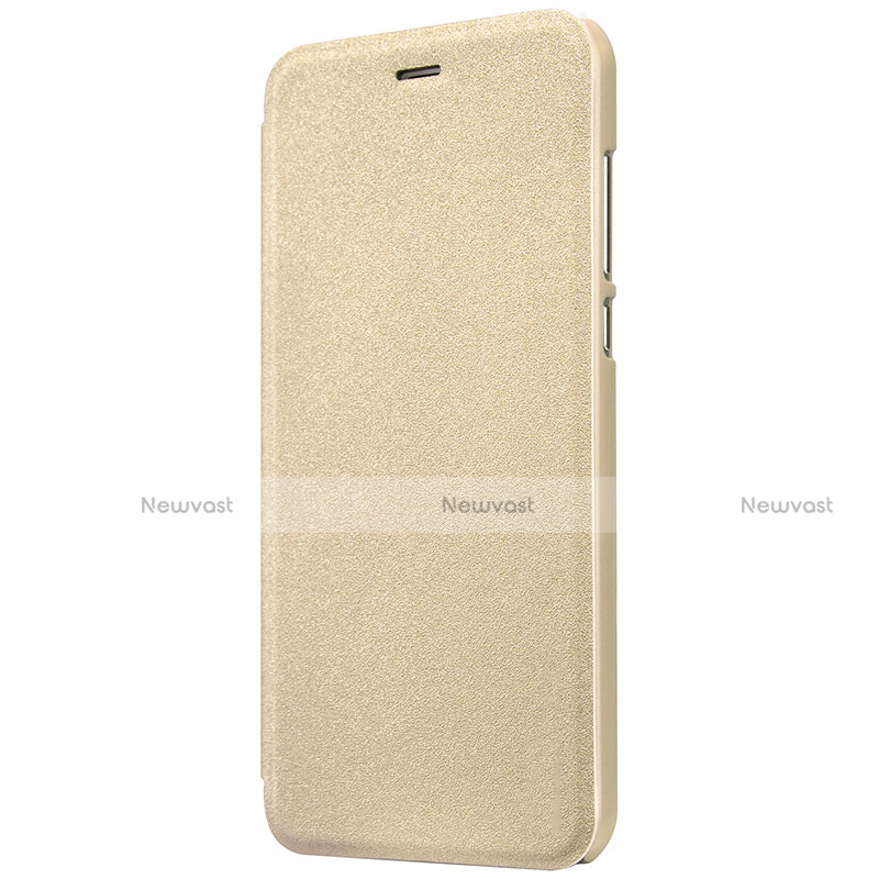 Leather Case Stands Flip Cover for Xiaomi Mi 5C Gold