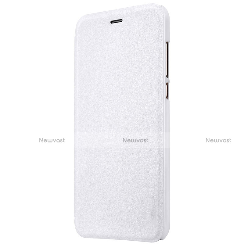 Leather Case Stands Flip Cover for Xiaomi Mi 5C White