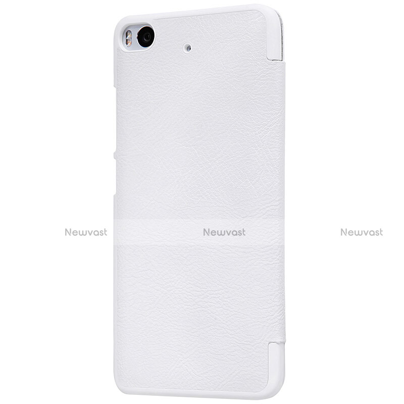 Leather Case Stands Flip Cover for Xiaomi Mi 5S 4G White