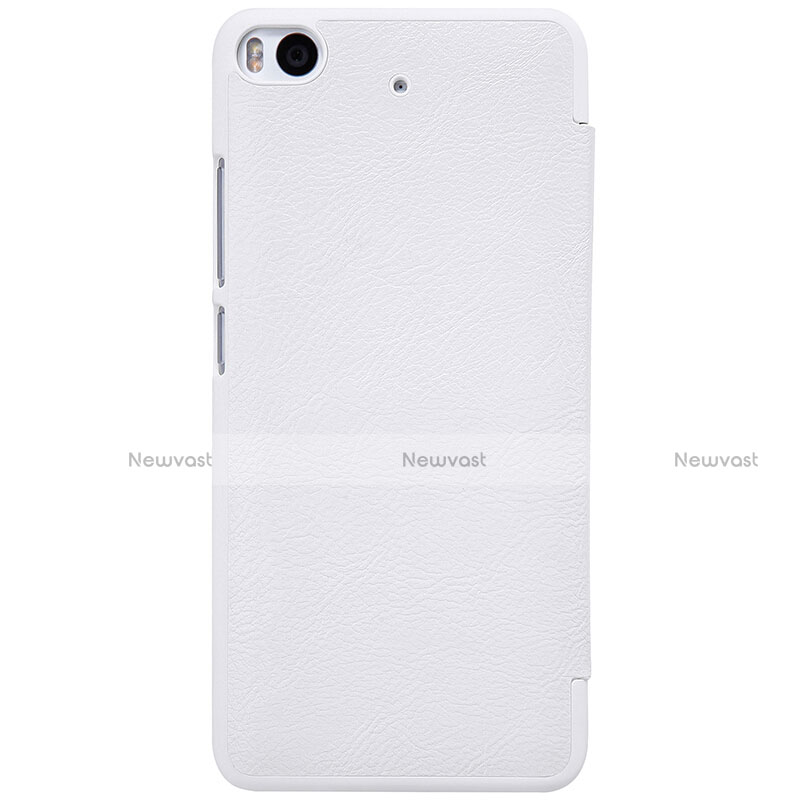 Leather Case Stands Flip Cover for Xiaomi Mi 5S 4G White