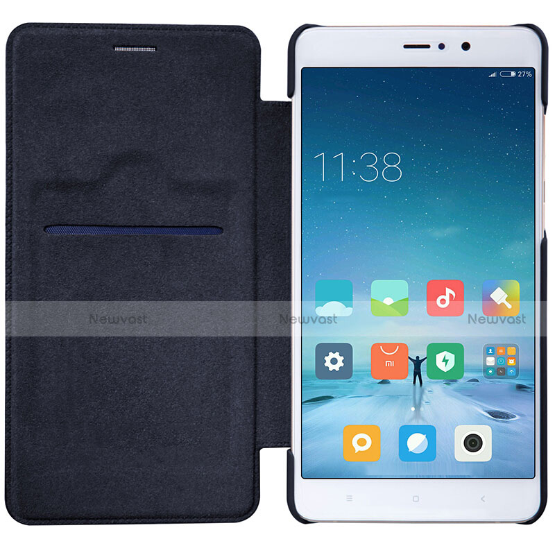 Leather Case Stands Flip Cover for Xiaomi Mi 5S Plus Black