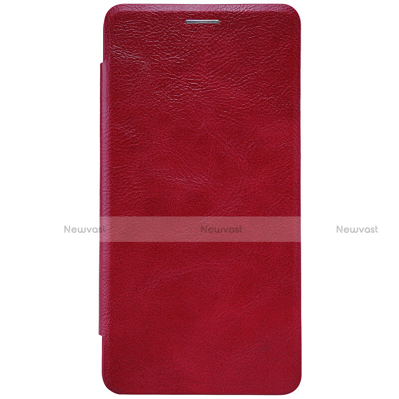 Leather Case Stands Flip Cover for Xiaomi Mi 5S Plus Red