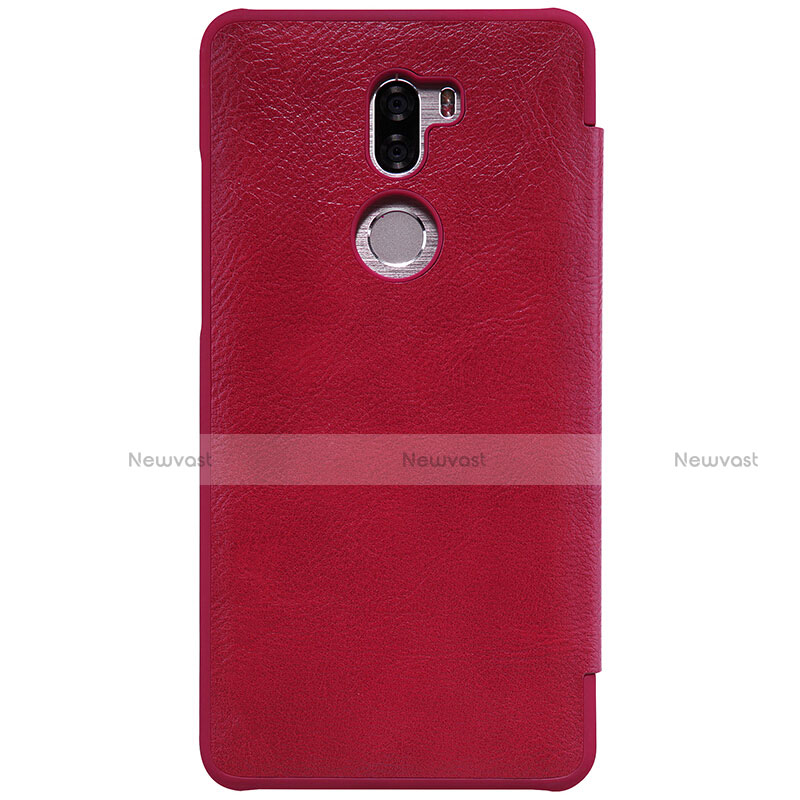 Leather Case Stands Flip Cover for Xiaomi Mi 5S Plus Red