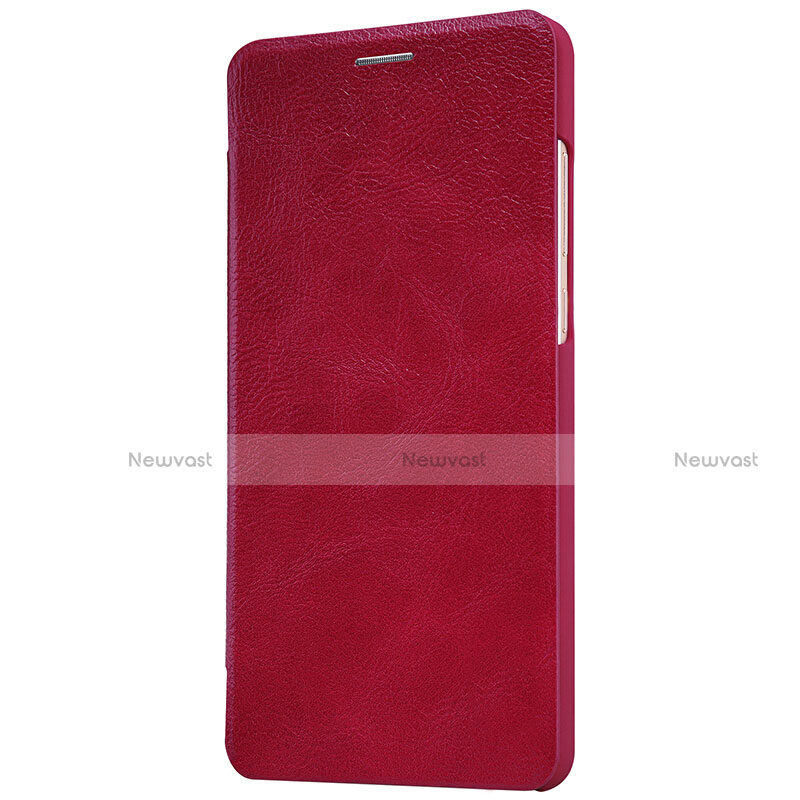 Leather Case Stands Flip Cover for Xiaomi Mi 5S Plus Red