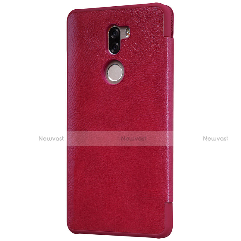 Leather Case Stands Flip Cover for Xiaomi Mi 5S Plus Red