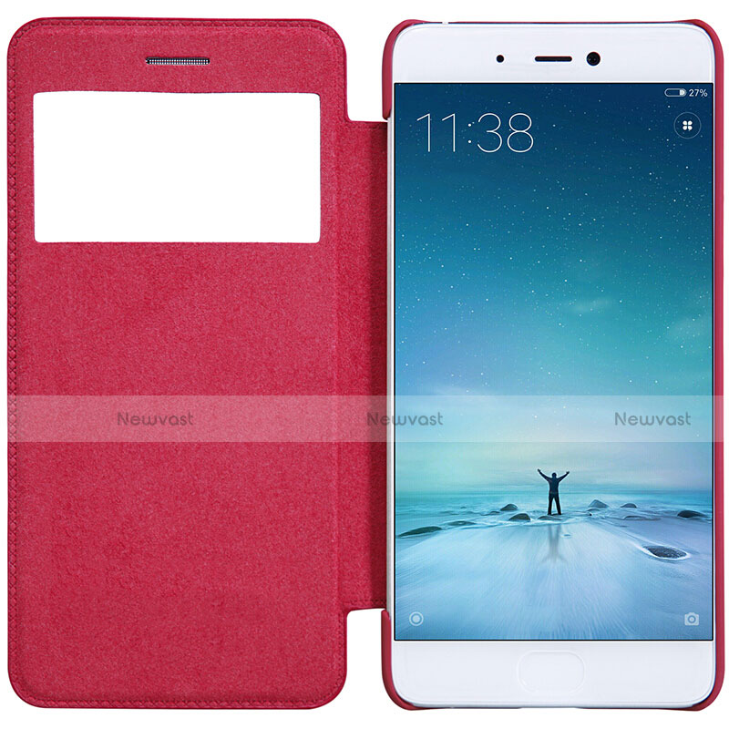 Leather Case Stands Flip Cover for Xiaomi Mi 5S Red