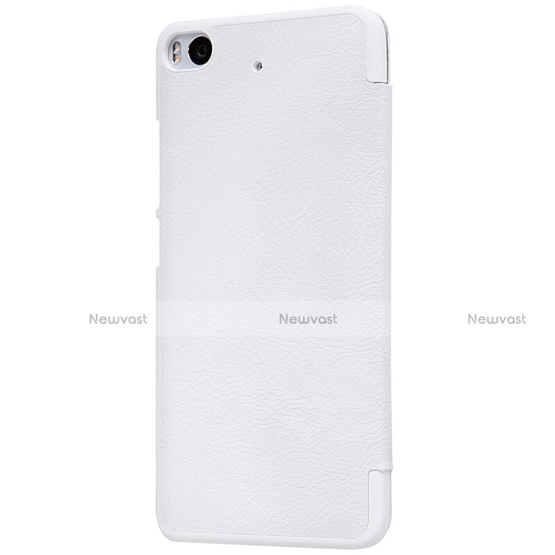Leather Case Stands Flip Cover for Xiaomi Mi 5S White