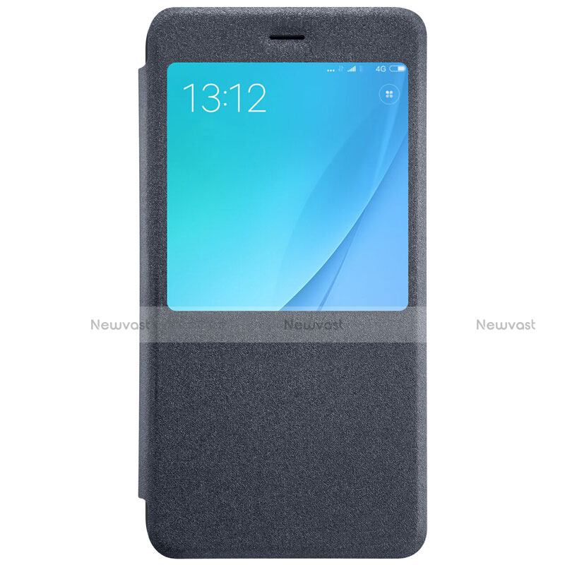 Leather Case Stands Flip Cover for Xiaomi Mi 5X Black