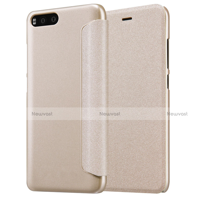 Leather Case Stands Flip Cover for Xiaomi Mi 6 Gold