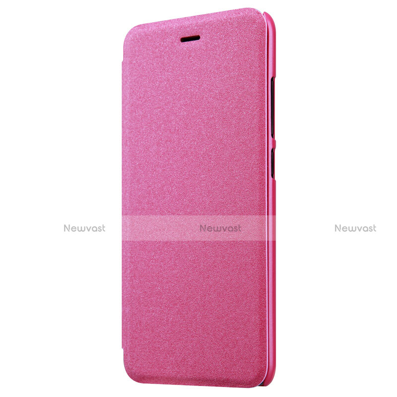 Leather Case Stands Flip Cover for Xiaomi Mi 6 Hot Pink