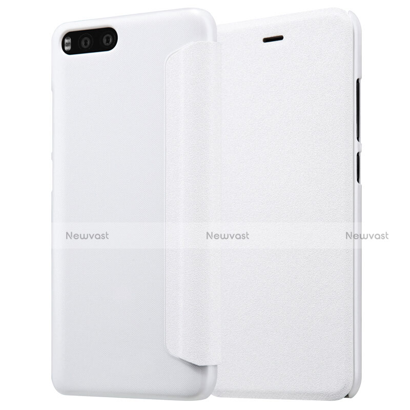 Leather Case Stands Flip Cover for Xiaomi Mi 6 White