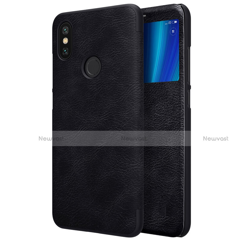 Leather Case Stands Flip Cover for Xiaomi Mi 6X Black