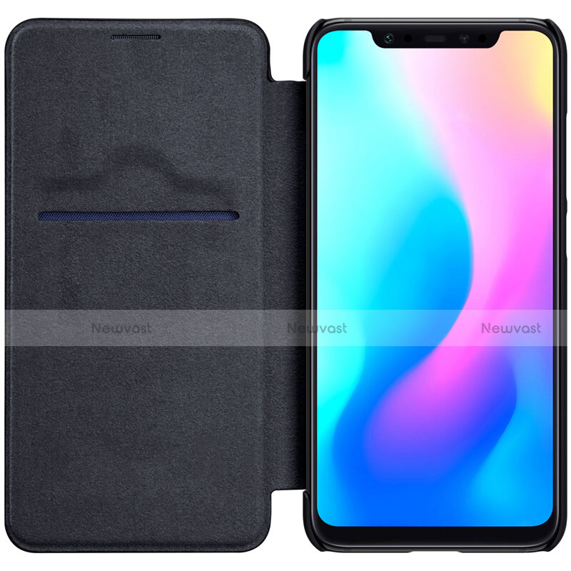 Leather Case Stands Flip Cover for Xiaomi Mi 8 Black