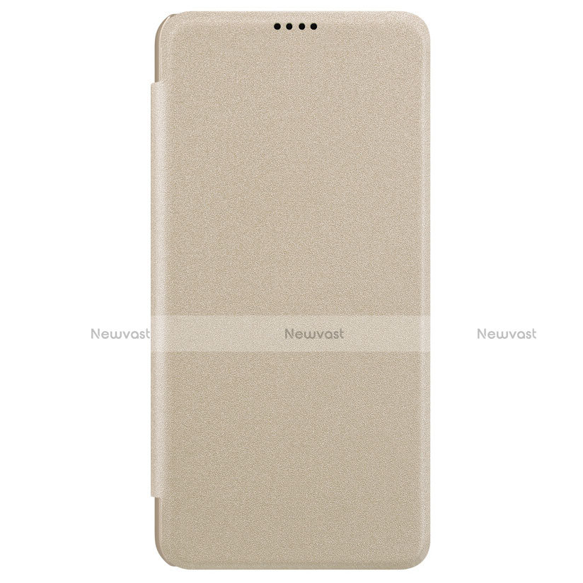 Leather Case Stands Flip Cover for Xiaomi Mi 8 Lite Gold