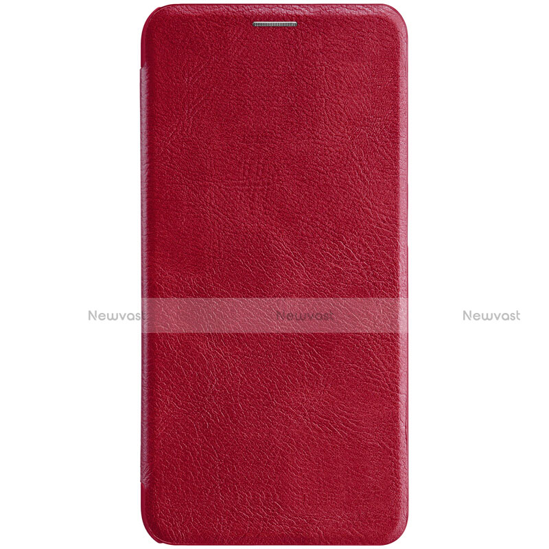 Leather Case Stands Flip Cover for Xiaomi Mi 8 Red