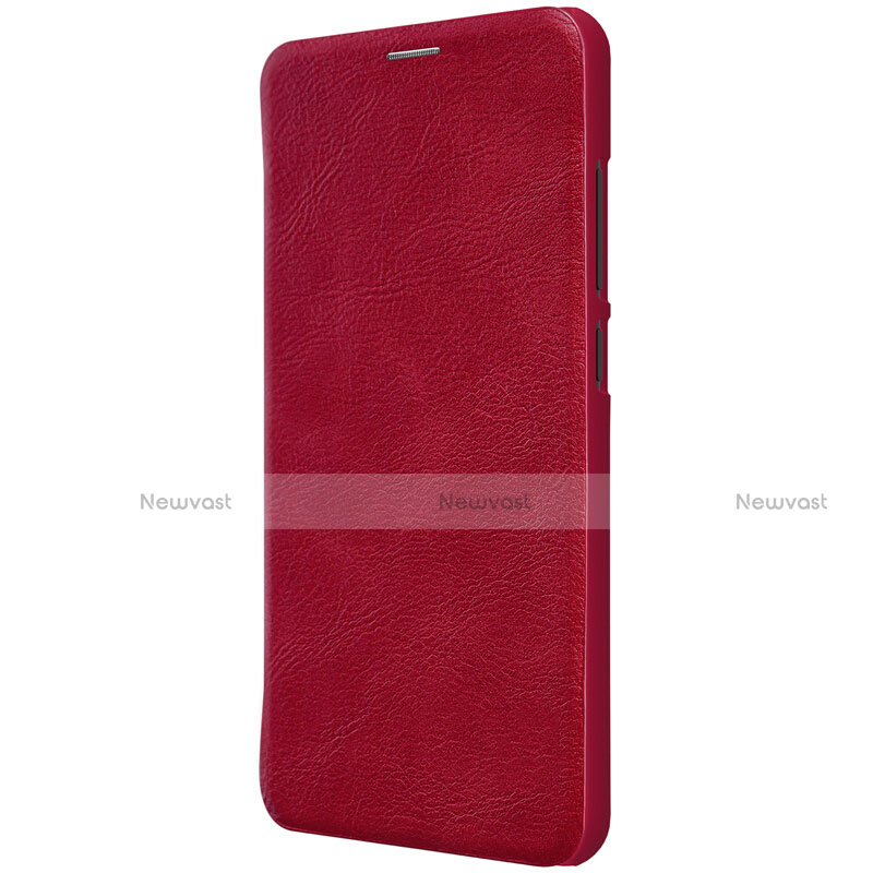 Leather Case Stands Flip Cover for Xiaomi Mi 8 Red