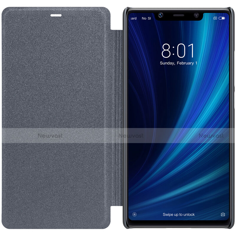 Leather Case Stands Flip Cover for Xiaomi Mi 8 SE Black