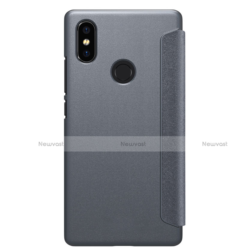 Leather Case Stands Flip Cover for Xiaomi Mi 8 SE Black