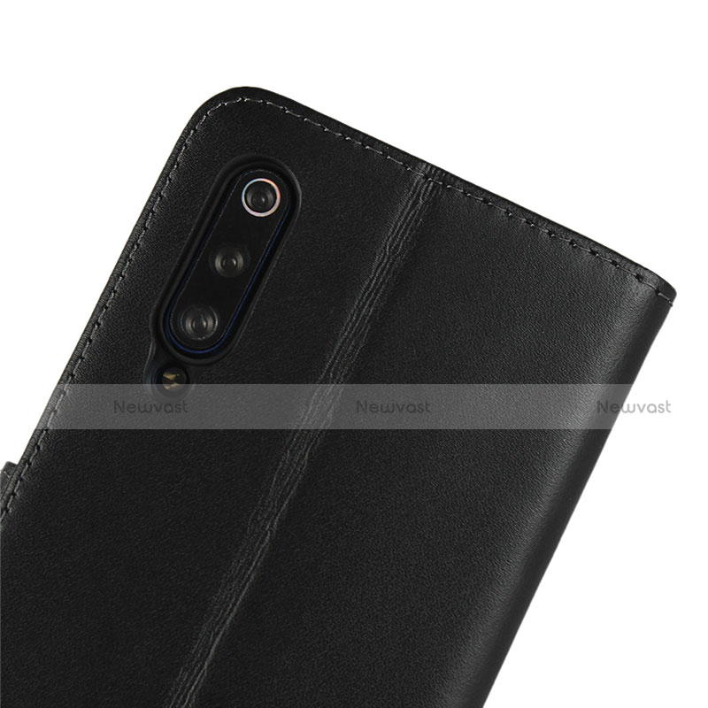 Leather Case Stands Flip Cover for Xiaomi Mi 9 Lite Black