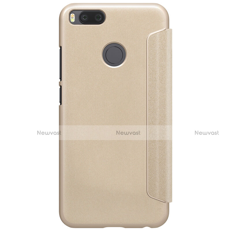 Leather Case Stands Flip Cover for Xiaomi Mi A1 Gold