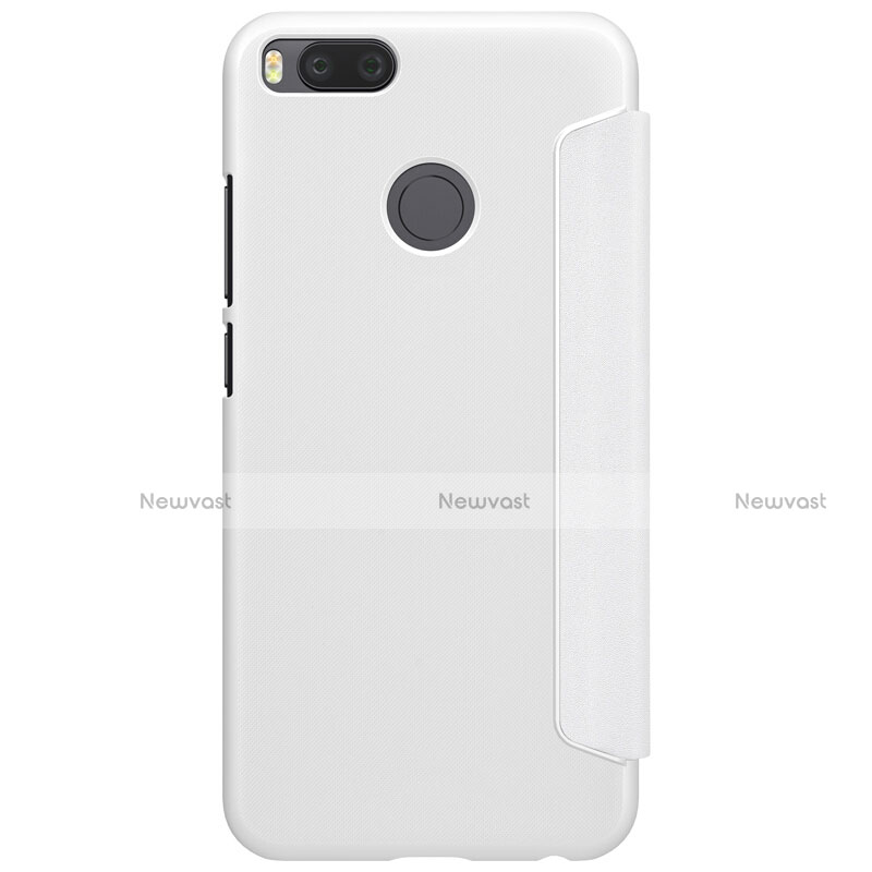 Leather Case Stands Flip Cover for Xiaomi Mi A1 White