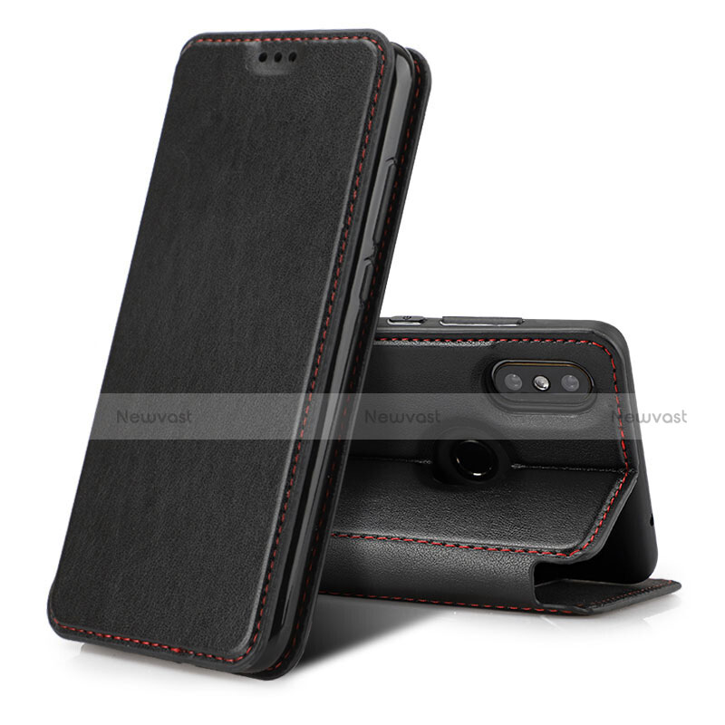 Leather Case Stands Flip Cover for Xiaomi Mi Mix 3 Black