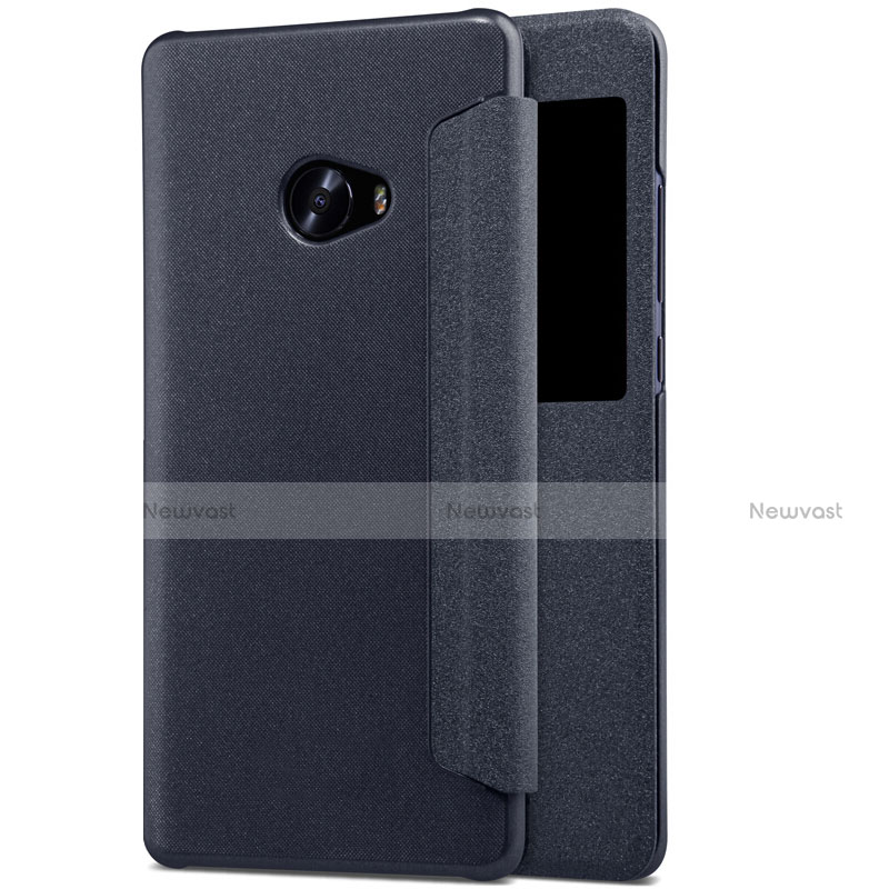 Leather Case Stands Flip Cover for Xiaomi Mi Note 2 Black