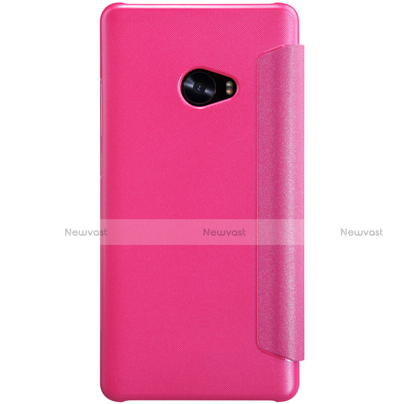 Leather Case Stands Flip Cover for Xiaomi Mi Note 2 Hot Pink