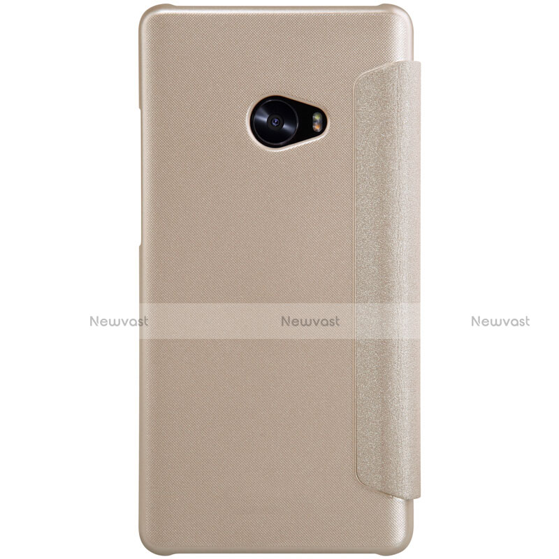 Leather Case Stands Flip Cover for Xiaomi Mi Note 2 Special Edition Gold