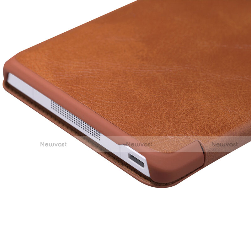 Leather Case Stands Flip Cover for Xiaomi Mi Note Brown