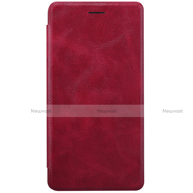 Leather Case Stands Flip Cover for Xiaomi Mi Note Red