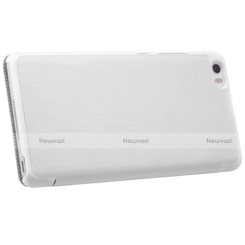 Leather Case Stands Flip Cover for Xiaomi Mi Note White