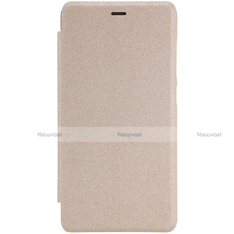 Leather Case Stands Flip Cover for Xiaomi Redmi 3 Gold