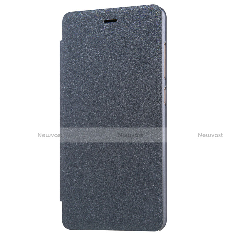 Leather Case Stands Flip Cover for Xiaomi Redmi 3 Pro Black