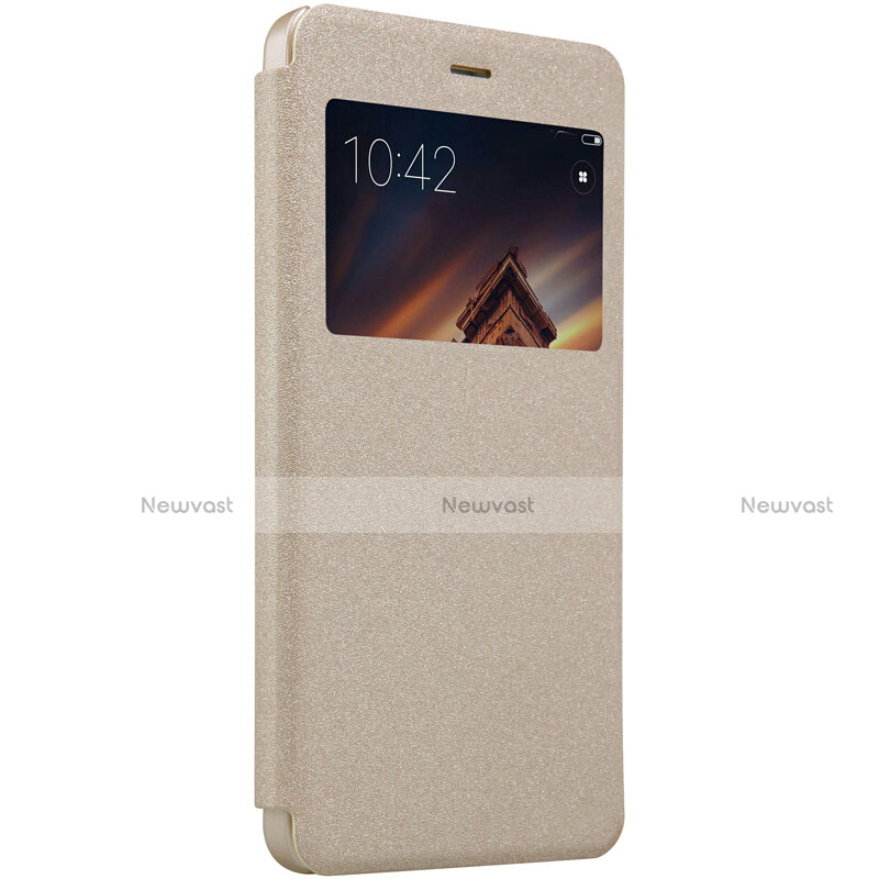 Leather Case Stands Flip Cover for Xiaomi Redmi 4A Gold