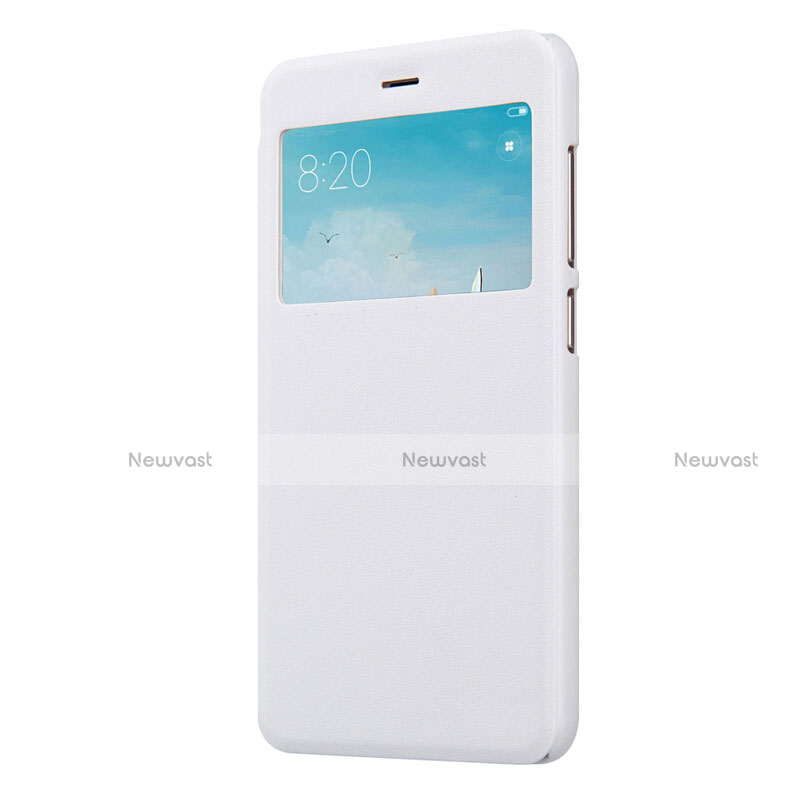 Leather Case Stands Flip Cover for Xiaomi Redmi 4X White