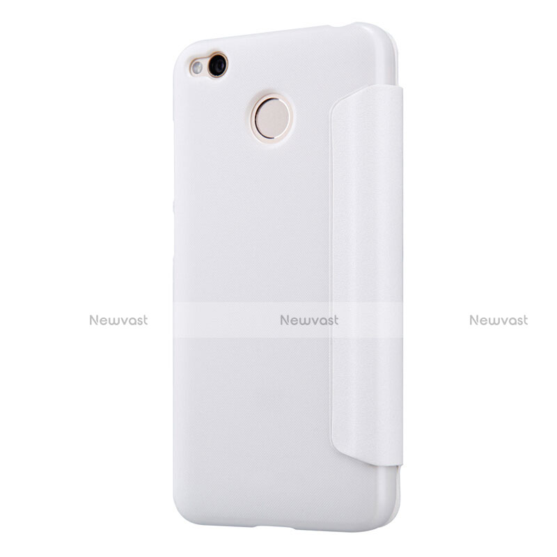 Leather Case Stands Flip Cover for Xiaomi Redmi 4X White