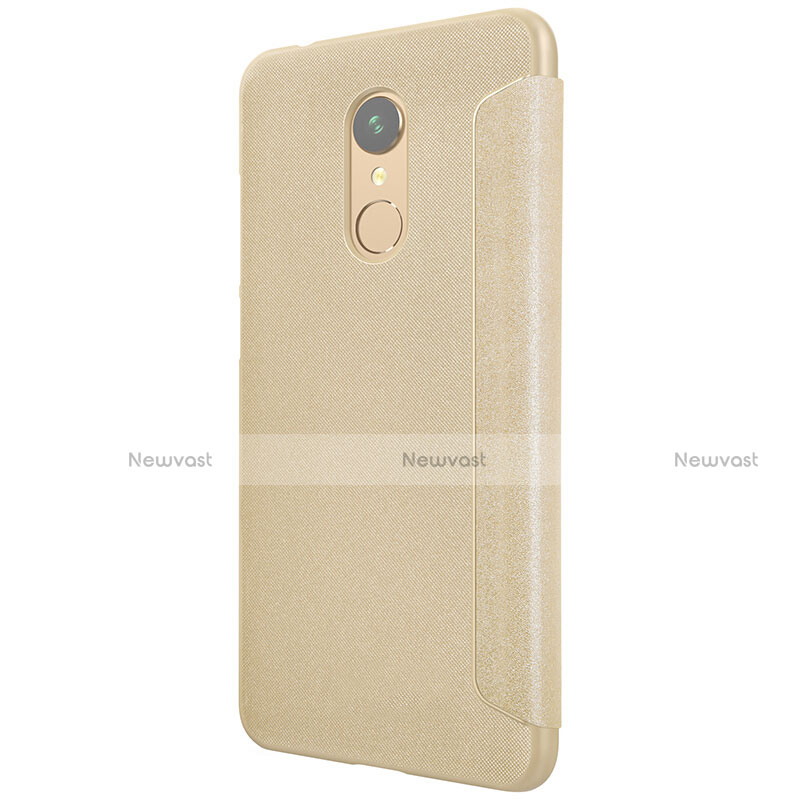 Leather Case Stands Flip Cover for Xiaomi Redmi 5 Gold