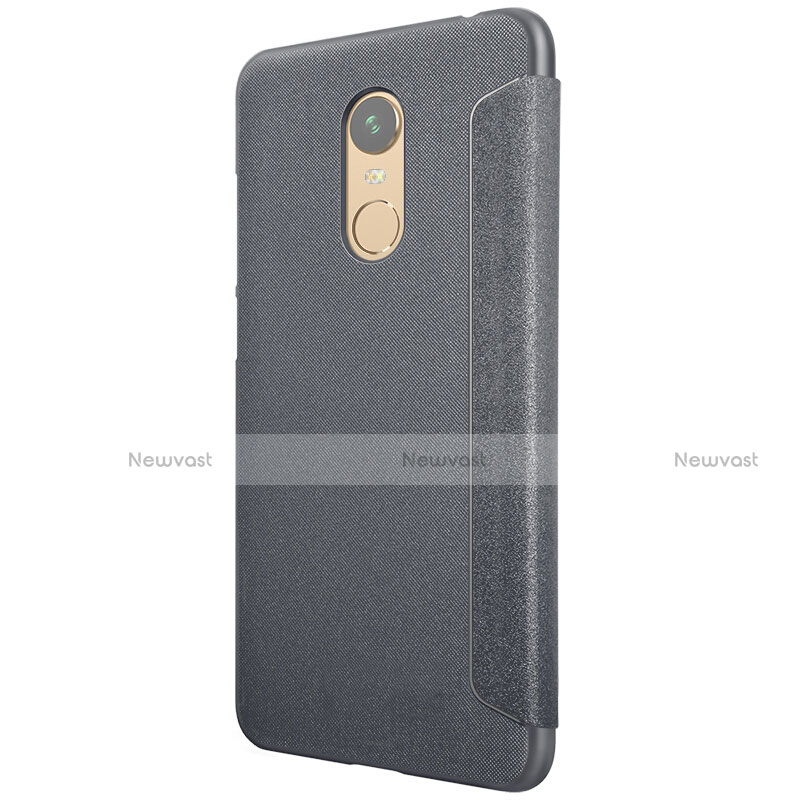 Leather Case Stands Flip Cover for Xiaomi Redmi 5 Plus Black