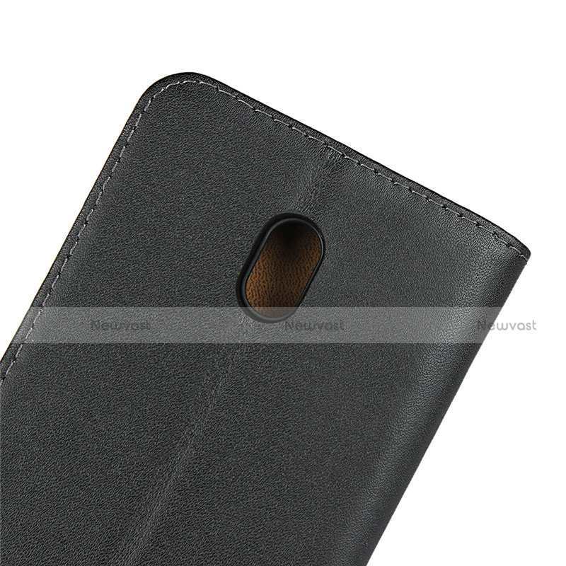 Leather Case Stands Flip Cover for Xiaomi Redmi 8A Black