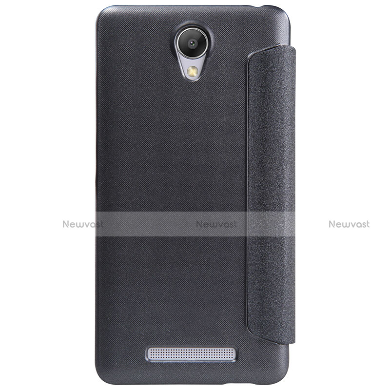 Leather Case Stands Flip Cover for Xiaomi Redmi Note 2 Black