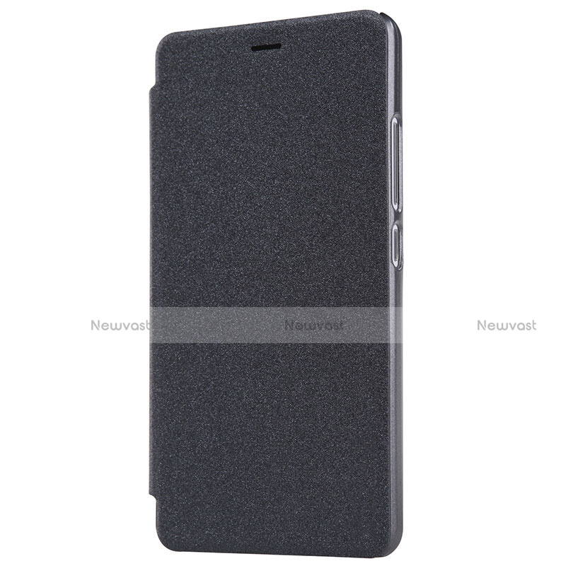 Leather Case Stands Flip Cover for Xiaomi Redmi Note 2 Black