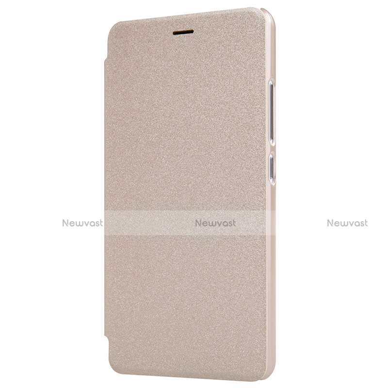 Leather Case Stands Flip Cover for Xiaomi Redmi Note 2 Gold