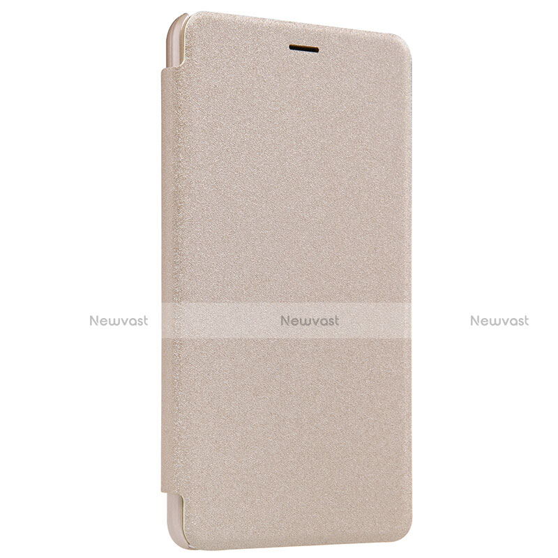 Leather Case Stands Flip Cover for Xiaomi Redmi Note 2 Gold