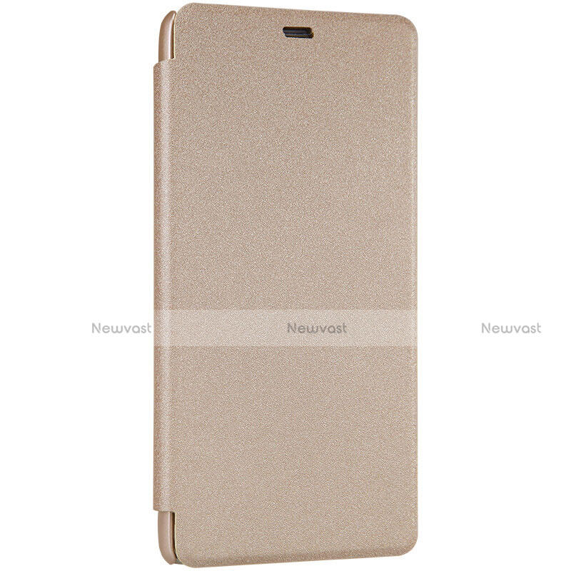 Leather Case Stands Flip Cover for Xiaomi Redmi Note 3 Gold