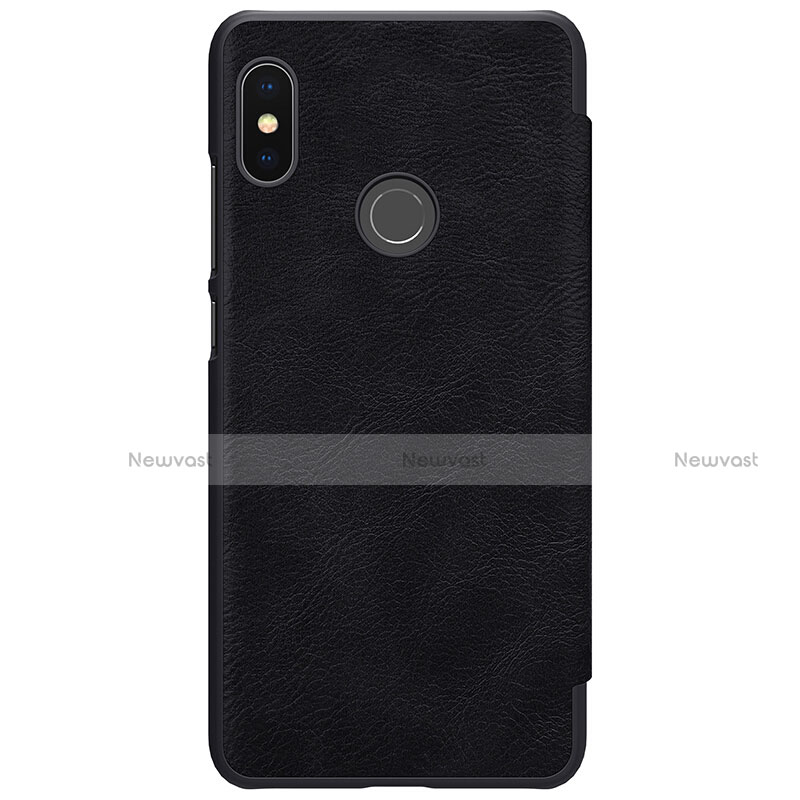 Leather Case Stands Flip Cover for Xiaomi Redmi Note 5 Black