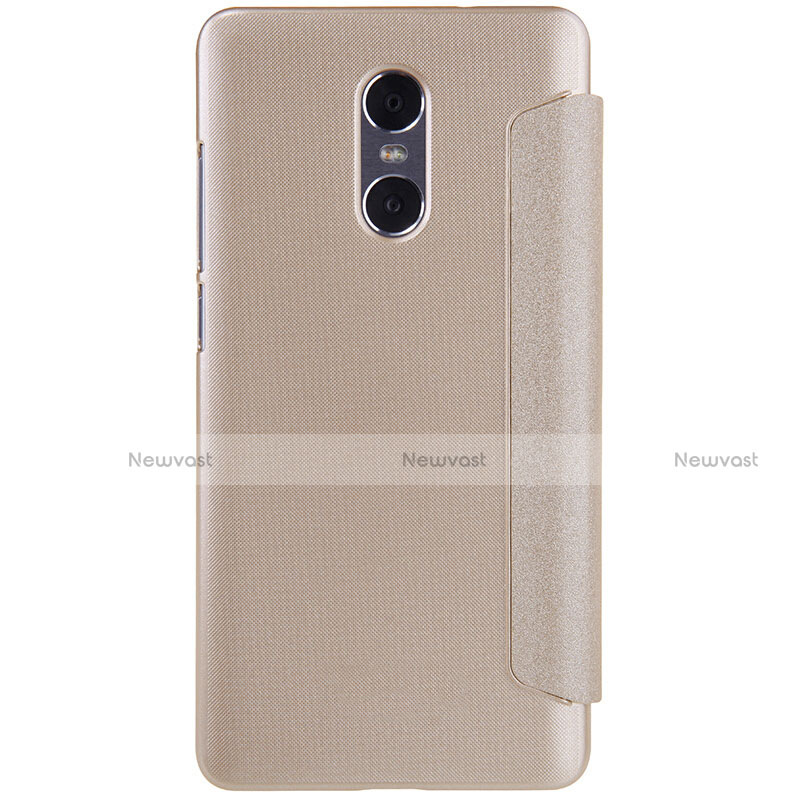 Leather Case Stands Flip Cover for Xiaomi Redmi Pro Gold